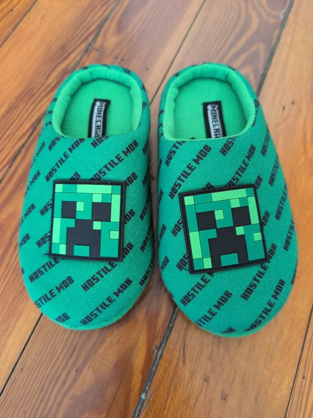 Minecraft youth slippers